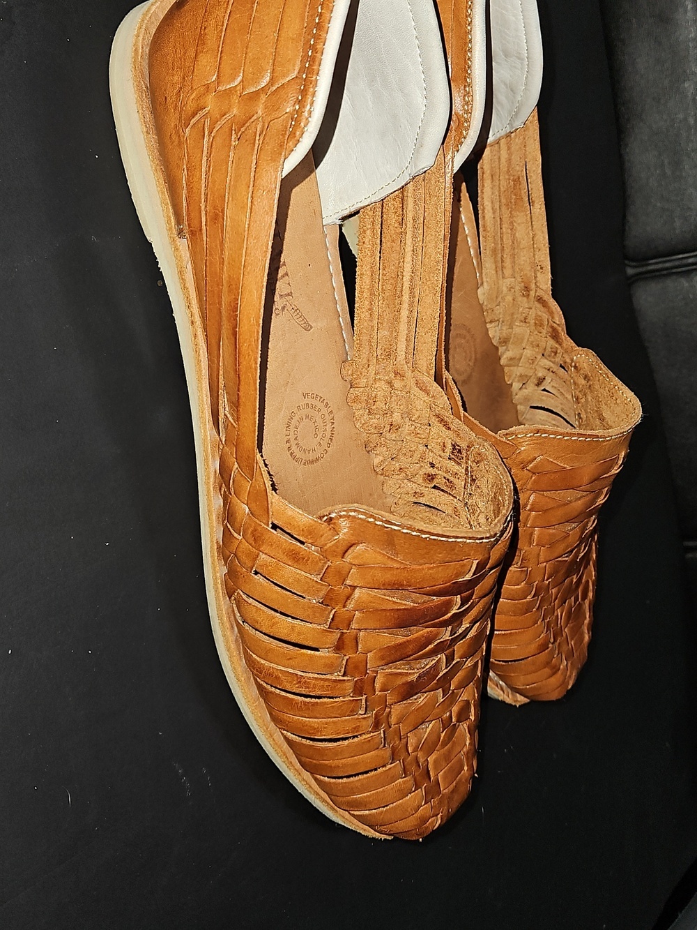 RedHawk brand huaraches Leather Woven Women’s Slip-On Loafers Size 9 - Picture 2 of 13